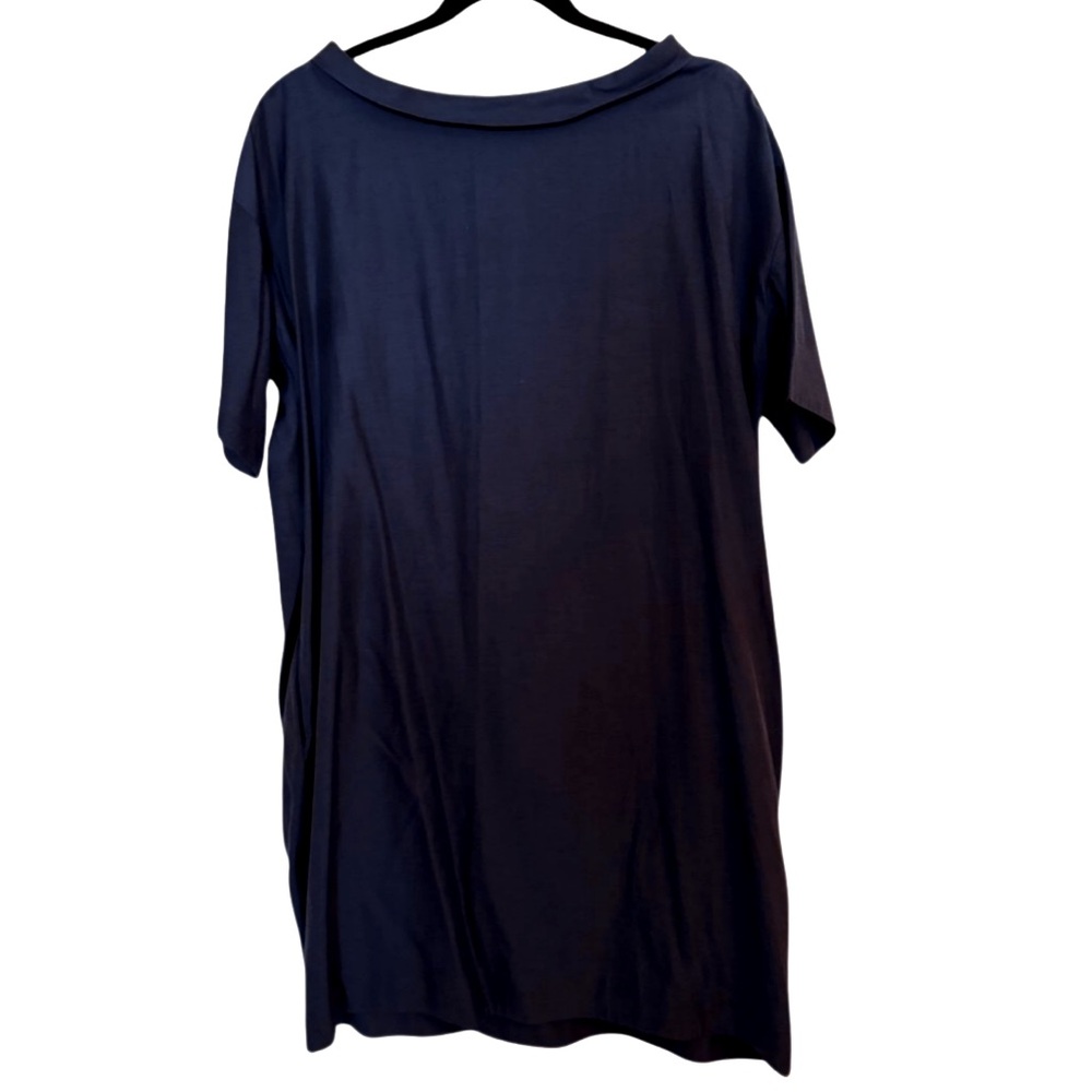 COS Cowl Neck Short Sleeve Blue Dress